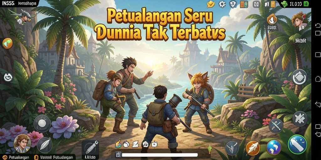Antarmuka permainan INS55 dengan grafis yang menakjubkan dan gameplay.
