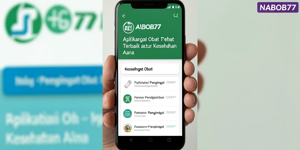Antarmuka NABOB77 menampilkan fungsi pengingat obat yang sederhana dan efektif.