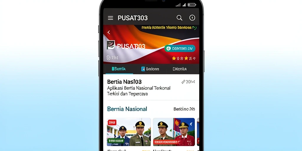 Tampilan antarmuka aplikasi PUSAT303 yang modern dan menarik.