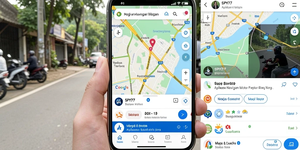 Antarmuka SPY77 yang intuitif untuk navigasi motor.