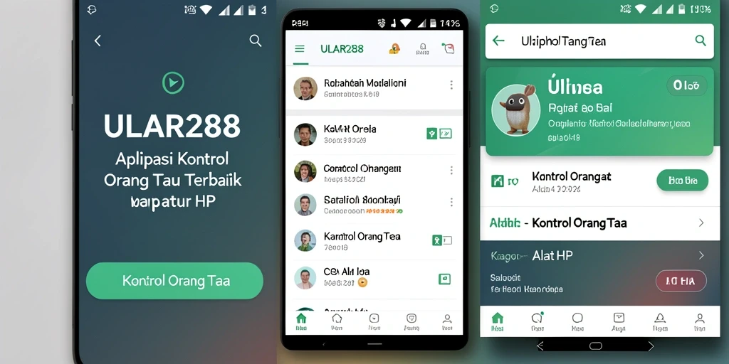 Tampilan antarmuka utama ULAR288 untuk kontrol orang tua.